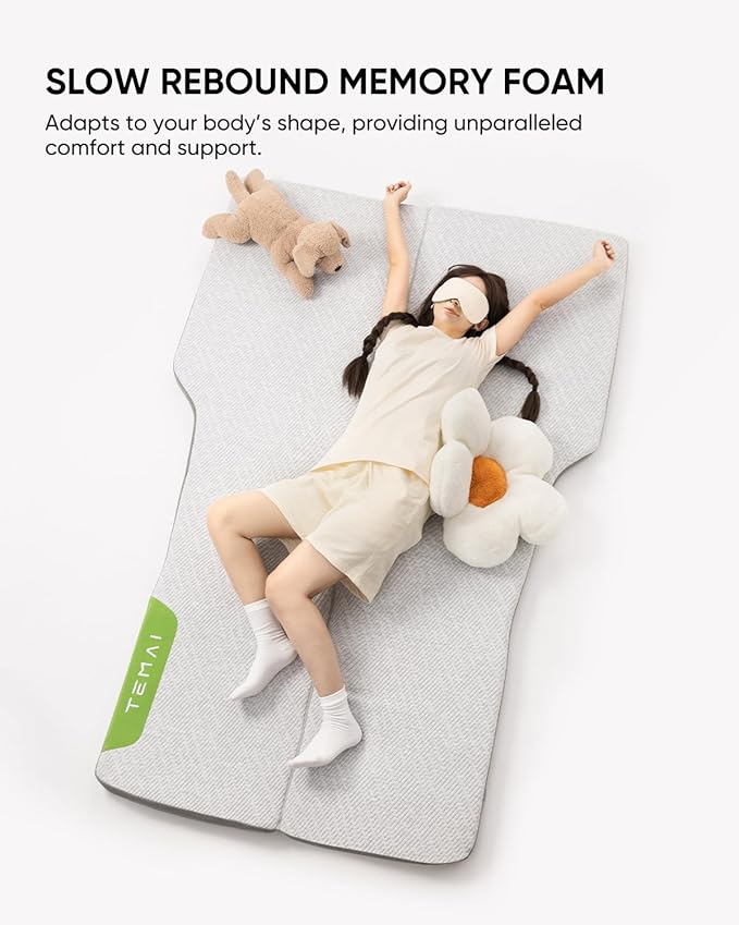 Tesla Model 3 Camping Mattress | Foldable Memory Foam Car Bed, Custom-Fit for Tesla Trunk Sleep Pad, Non-Slip, Dual-Mode Design, Skin-Friendly Cover, Ideal for Road Trips & Car Camping
