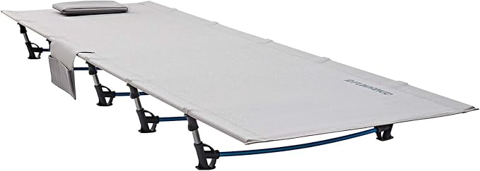 FUNDANGO Ultralight Folding Camping Cot, Extra Long Backpack Lightweight Camping Cots for Adults Portable Cot Bed for Hiking Travel Home Mountaineering, Beige
