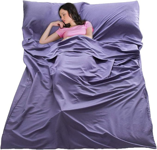 Sleeping Bag Liner Ultralight Travel Sheet Dirt-Proof Camping Sheets Compact Hotel Sleeping-Sack for Outdoor Backpacking Hiking
