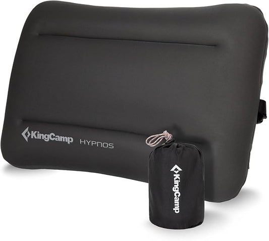 KingCamp Inflatable Pillow for Camping, Extra Large Camping Pillow, Portable Ergonomic Air Pillow with Removable Washable Memory Foam Cover for Camp, Hiking, Car, Beach, Travel
