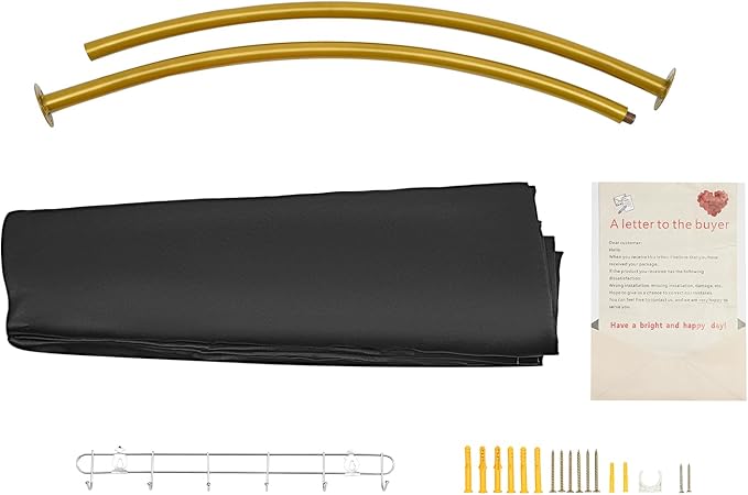 Clothing Store Fitting Room, Clothing Store Dressing Room, U-Dressing Room Privacy Protection Changing Room Divider, Dressing Room Fitting Room for Boutique, Curtain Room Divider (C-shaped-Black)