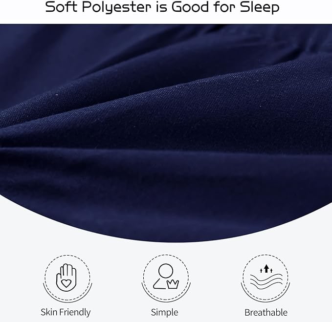 MAXYOYO Futon Mattress, Padded Japanese Floor Mattress Quilted Bed Mattress Topper, Extra Thick Folding Sleeping Pad Breathable Floor Lounger Guest Bed for Camping Couch, Navy, Queen