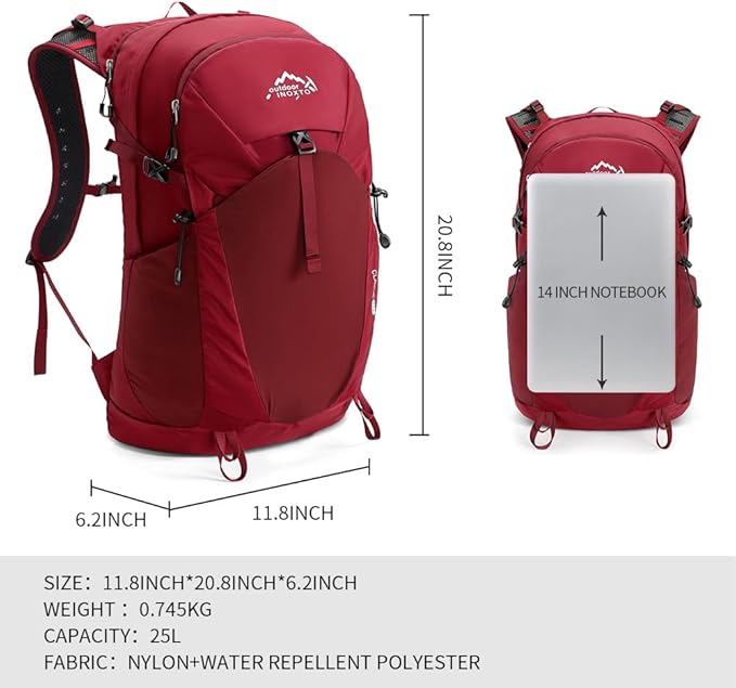 IX INOXTO Hiking Hydration Backpack with 3l Water Bladder for Women and Men 25L Water Backpack for Hiking, Cycling, Climbing, Camping