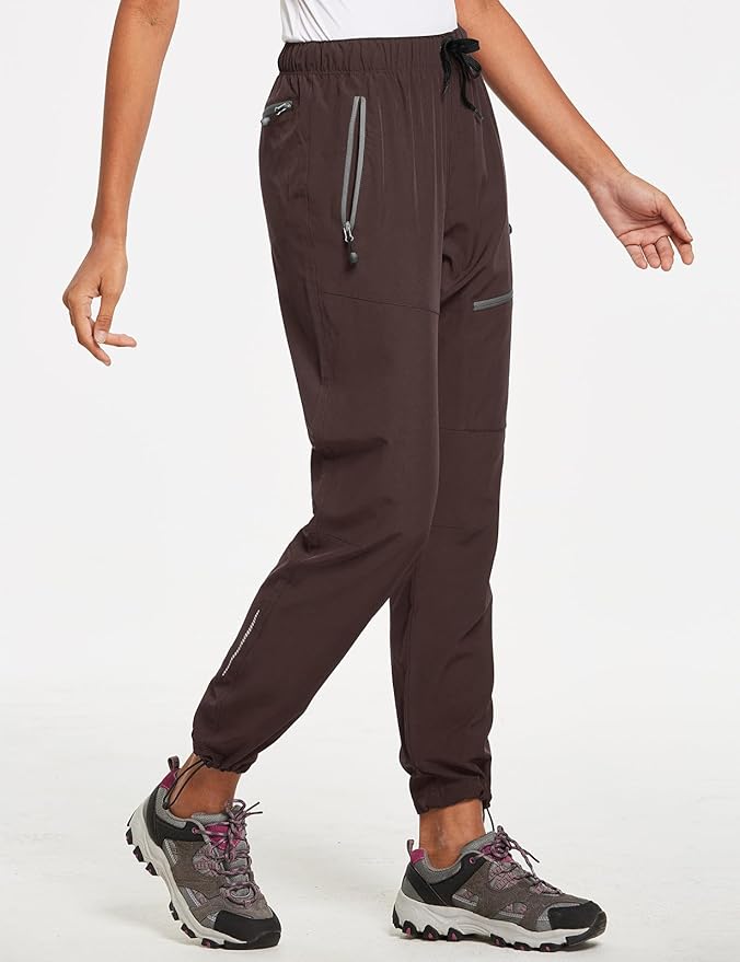 baleaf Women's Hiking Pants Quick Dry Lightweight Water Resistant Elastic Waist Cargo Pants for All Seasons