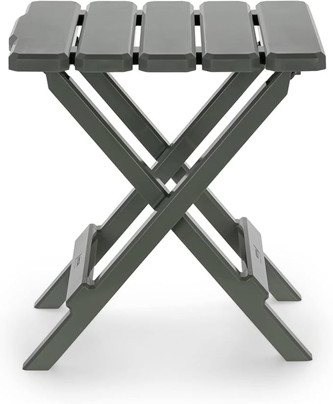 Camco 21042 Quick-Folding Adirondack Table, Plastic, Sage