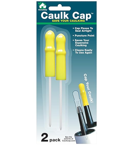 CCY, Reusable Caulk Tube Sealers with Built-in Puncture Pin, 2-Pack
