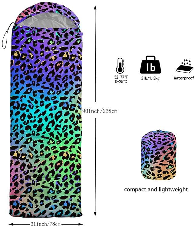 Sleeping Bag for Kids Adults,Brown Giraffe Fur Pattern-Lightweight Warm Portable Outdoor Indoor-Waterproof Cold Weather Resistant Sleeping Bag for Camping Hiking