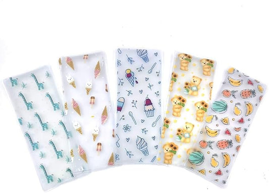 Ice Pack for Lunch Bags, Reusable Lunch Ice Pack, Cooler Ice Packs, Freezer Packs, Slim & Long-Lasting for Lunch Box, Beach Cooler Bag, Picnic Baskets, Keep Food Cool Fresh (5 PCS)