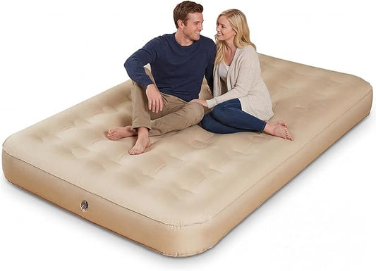 Queen Air Mattress with Fast Inflation Pump, Air Mattress - Leak-Free & Odorless Inflatable Bed for Travel and Guests, Supports up to 650 lbs - Ideal for Camping and Home, 8" Height