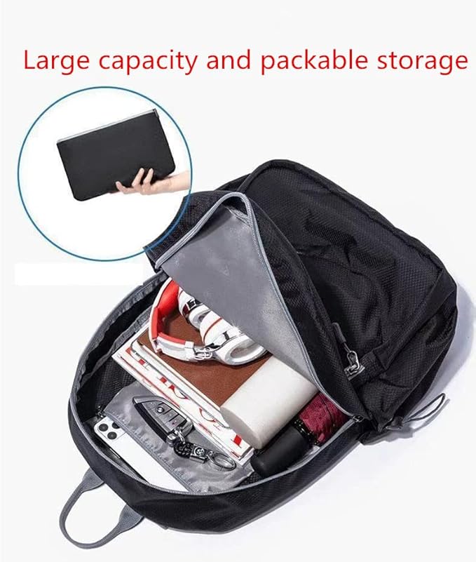 Geboldil Men's and women's lightweight foldable hiking travel backpack waterproof camping backpack blue