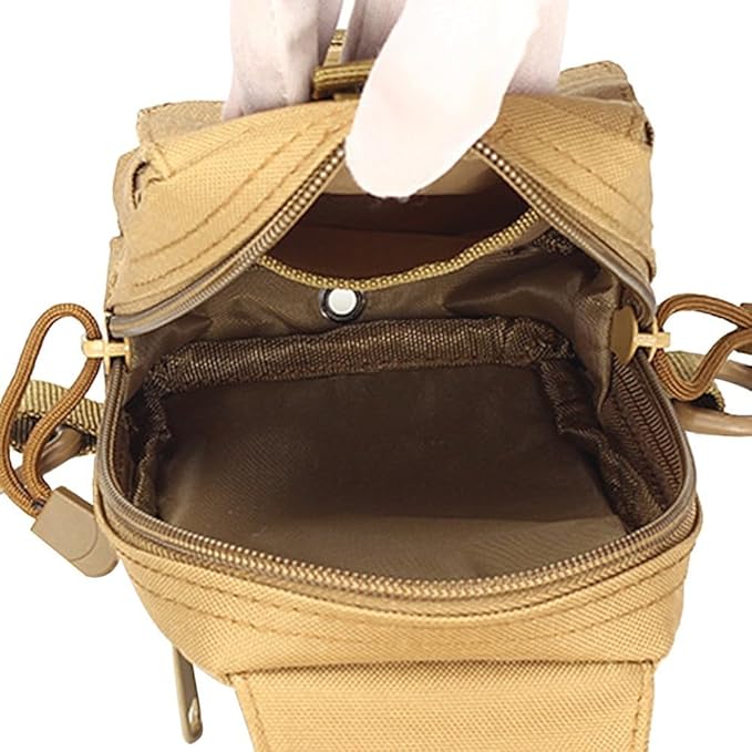 MiOYOOW Small Sling Backpack, Tactical Shoulder Chest Bag Adjustable Molle Crossbody Bag for Camping Hilking Cycling Hunting