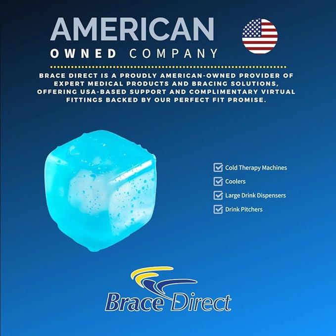 Extra Large Reusable Ice Cubes (6 Pack) for Cold Therapy Machine and Cryotherapy Treatment, Drink Dispenser, Cooler | Convenient Refreezable Freezer Blocks | BPA-Free and Non-Toxic by Brace Direct