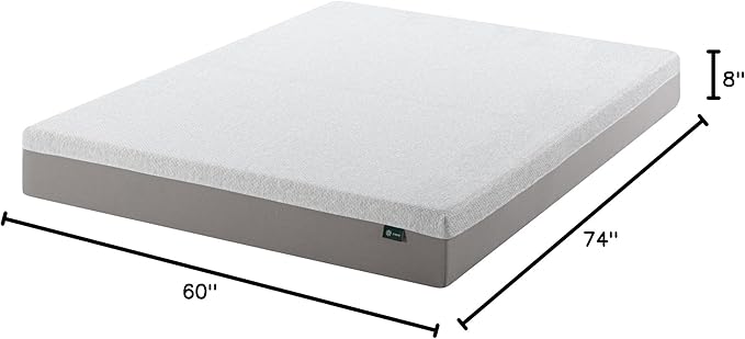 Zinus 8 Inch Ultima RV Memory Foam Mattress [New Version], Short Queen, Fiberglass Free, Medium Firm Feel, Breathable Memory Foam, Certified Safe Foams & Fabric, Mattress in A Box