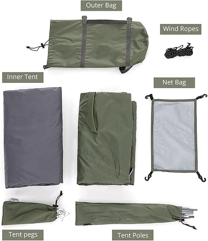 4 Season Ultralight Waterproof Camping Tent,Backpacking Tent,2 People Double Layer All Weather Easy Setup Tents for Outdoor Survival,Hiking,Backpack Travel,Mountaineering