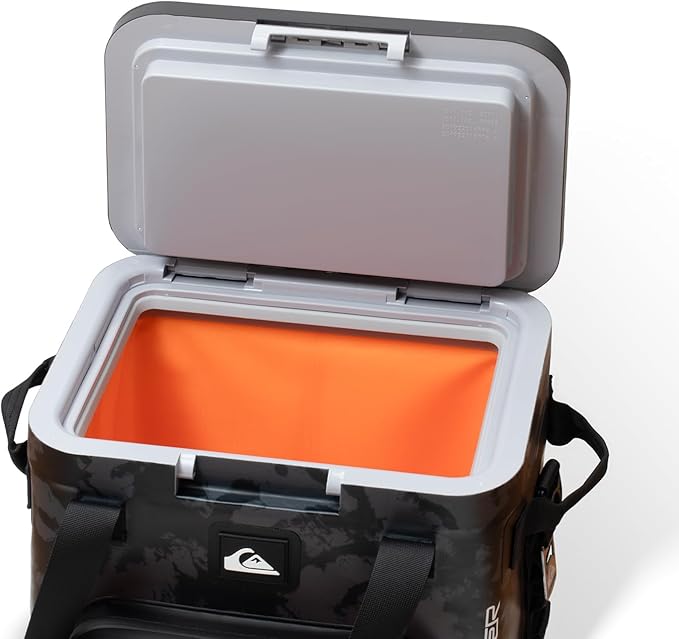 Quiksilver Zipperless Backpack Cooler 30L, Holds 36 Cans, 48 Hour Insulation, Leakproof & Waterproof Design, Heavy Duty TPU, IPX7, Padded Straps, Kangaroo Pockets