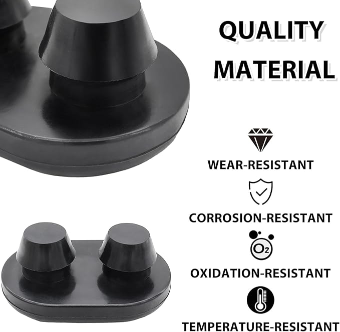 Cooler Feet Replacement Non-Slip Rubber Feet for RTIC Coolers Models 45qt 65qt 110qt 145qt Durable Thickened Rubber Feet Outdoor Camping Protection for YETI Cooler Accessories, Black (4 Pcs)