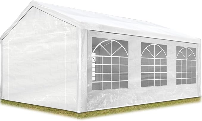 Party Tent 13x20 ft Canopy PE 350 N Tarpaulin 100% Waterproof White Garden Tent