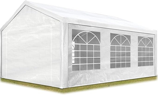 Party Tent 13x20 ft Canopy PE 350 N Tarpaulin 100% Waterproof White Garden Tent