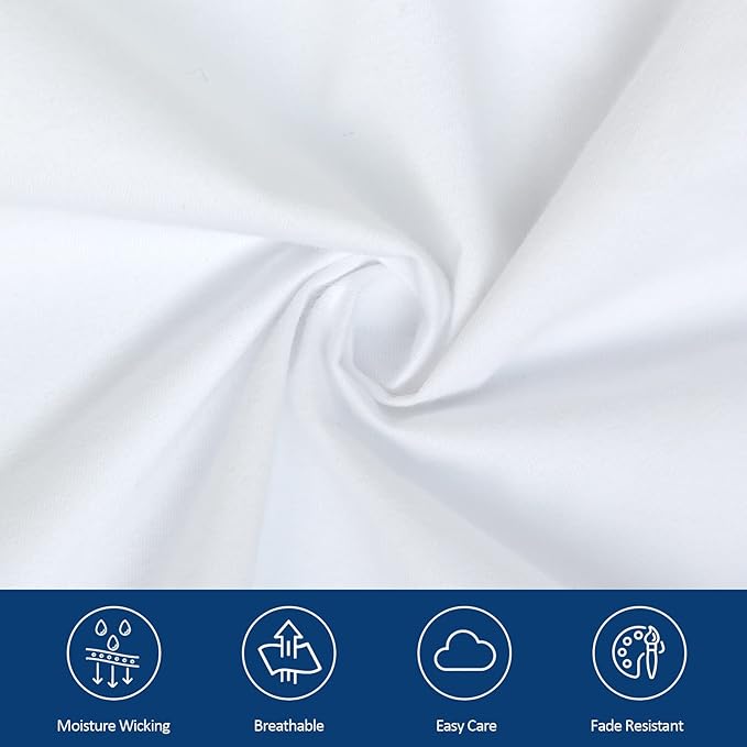 Full Size Air Mattress Sheet Set - 3 Pieces Extra Deep Pocket Full Sheet Set 16 to 24 inch - Sheets with Pocket on Side - Easily Fits Extra Deep Pillow Top Air Mattress-White