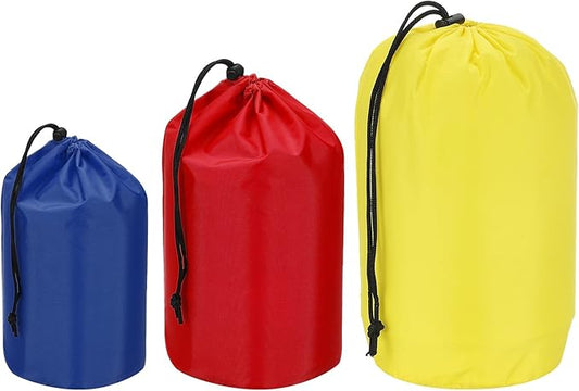 PATIKIL Stuff Sacks, Waterproof Outdoor Storage Sack Portable Drawstring Dust Flap Bag for Camping Hiking