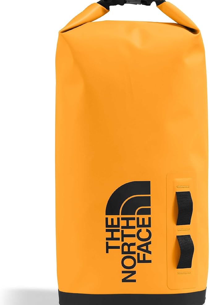 The North Face Base Camp Dry Bag - Roll-Top Waterproof Stuff Sack, Ideal for Camping Gear & Kayak Accessories, Summit Gold/TNF Black, 12 Liters