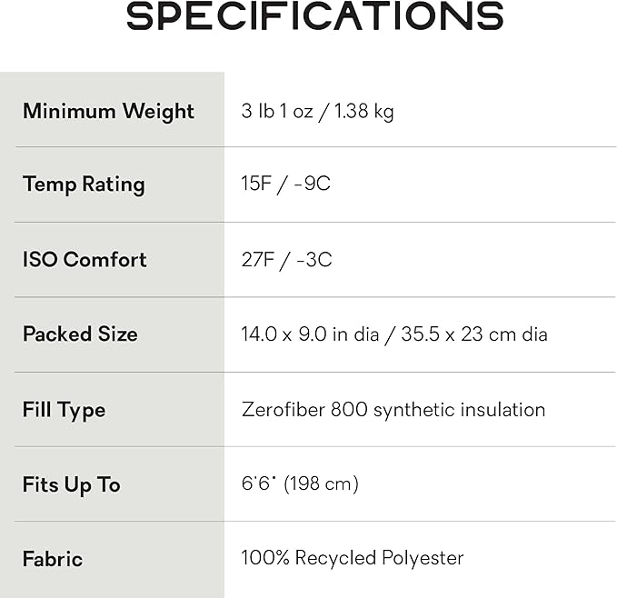 NEMO Equipment Soul Genderless Endless Promise Synthetic Mummy Sleeping Bag