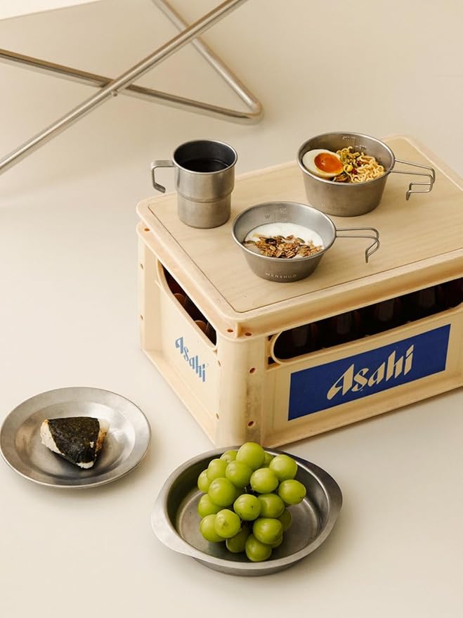 WENSHUO Outdoor Mug,Small Camping Cup,Vintage Stainless Steel,10.14 fl oz (300 ml)