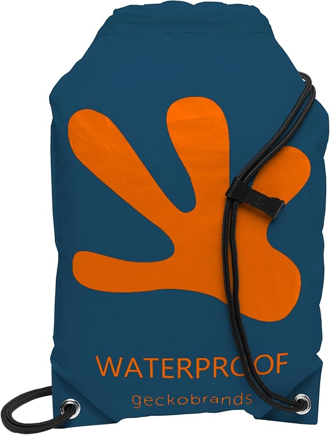 geckobrands Embark 10L Drawstring Backpack – Waterproof, Lightweight Dry Bag for Beach, Hiking, and Light Water Activities