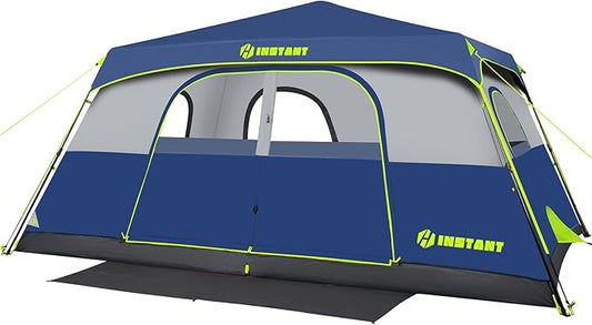 4/6/8/10 Person Instant Tent, Waterproof Pop Up Tents for Camping with Rainfly, 60 Seconds Easy Setup, Automatic Cabin Tent for Family Camping with Expandable Carry Bag & Upgraded Ventilation