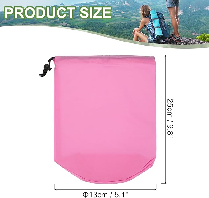 PATIKIL Stuff Sack, Waterproof Outdoor Storage Sack Portable Drawstring Dust Flap Bag Lightweight Sleeping Bag for Camping Hiking Backpacking