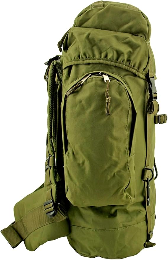 Generic Wilderness Essentials XL Tactical Backpack 66.8L Hunting, Camping, Hiking, Military, Assualt, Bug Out Military Green Molle Adventure Daypack, Large