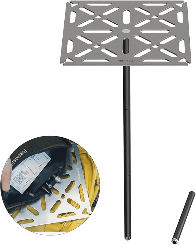 Fire-Maple Portable Tripod Stand Camping Table - Lightweight Aluminium Alloy & Stainless Steel, Detachable Feet, Adjustable Height, Compact Design