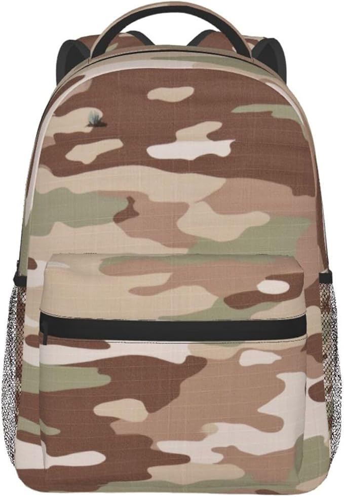 Backpack Multipurpose Anti-Theft Large Capacity Bookbag, Us Army Camouflage Travel Hiking Daypack With Side Pockets