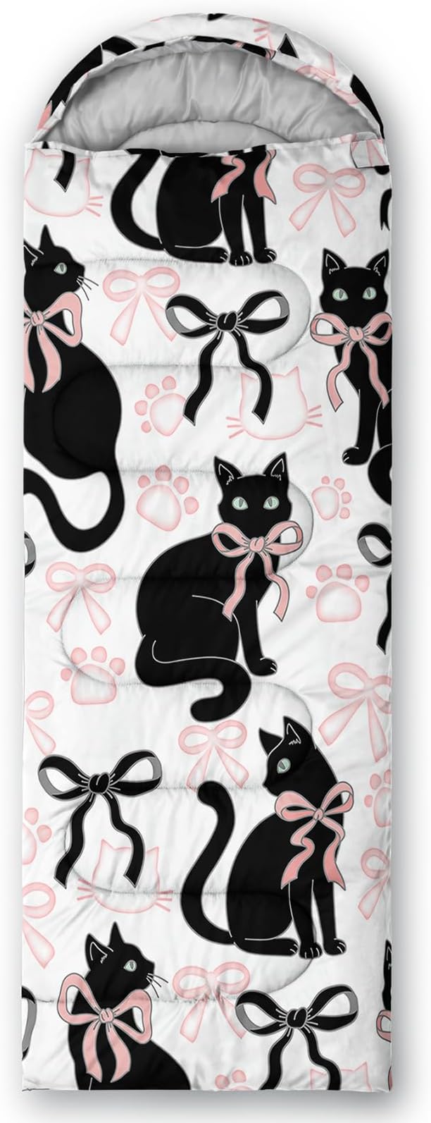 AILONEN Kawaii Puppy Sleeping Bag for Kids Boys Girls,Warm and Cool Weather,Lightweight,Waterproof Backpacking,Cartoon Cute Dog & Duck Animal Themed Blue Sleeping Bag for Camping