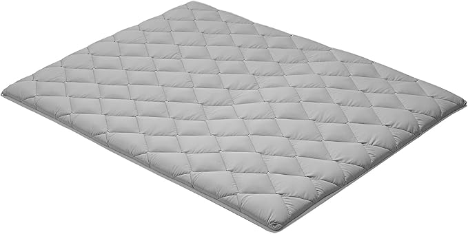 VEVOR 9-Layer Japanese Futon Mattress, 3.5" Thick Queen Tatami Mat, Foldable Roll Up Mattress for Sleeping with Storage Bag, Portable Floor Mattress for Camping Dormitory Yoga, Gray