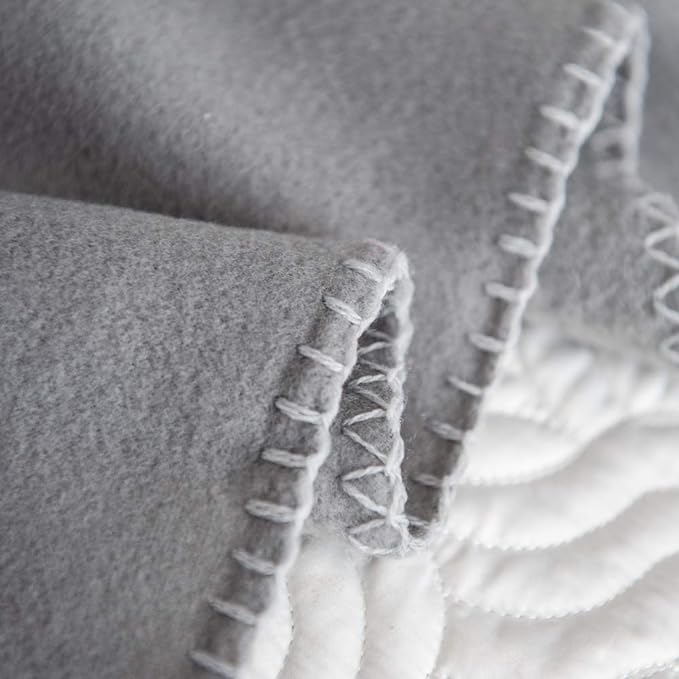 CAI TENG Fleece Throw Blankets Lightweight Warm for Soft Cozy Pet-Friendly Bulk Fleece Blanket Solid for Home, Bed, Sofa, Dorm, Office, Gifts, Outdoor (Grey, Pack of 6-50 x 60 inch)