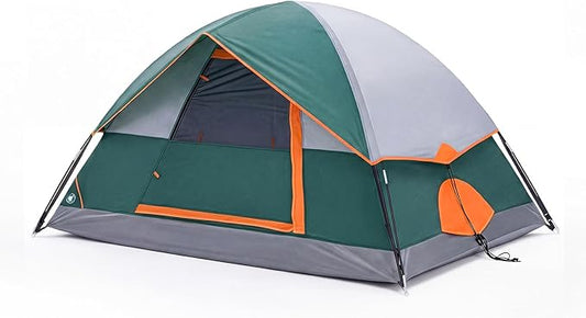 NEWBULIG 2-4 Person Camping Tent, Lightweight 5 Min Easy Setup, Waterproof Windproof Dome Tent with Rainfly for Outdoor, Hiking, Backpacking, Beach