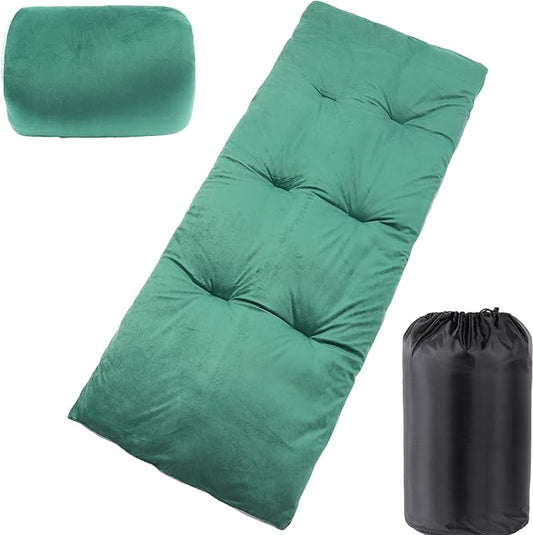 Folding Camping Cot Pad - Portable & Comfortable Outdoor Sleeping Mat with Elastic Strap, Lightweight Waterproof Bottom Mattress Pad