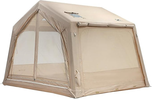 TOMOUNT Inflatable Camping Tents Air Glamping Tents 4 Season Waterproof Easy Set up Cabin House Tent Blow up Tent for Family Camping