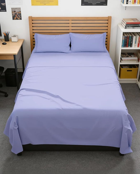 Full XL Bed Sheet - 4 Piece Full XL Bed Sheets Set - Soft, Breathable & Cooling - Hotel Luxury Bedding for Women, Men, Kids, Teens, Boys & Girls - Deep Pockets, Comfy, Fade & Wrinkle Free - Lavender