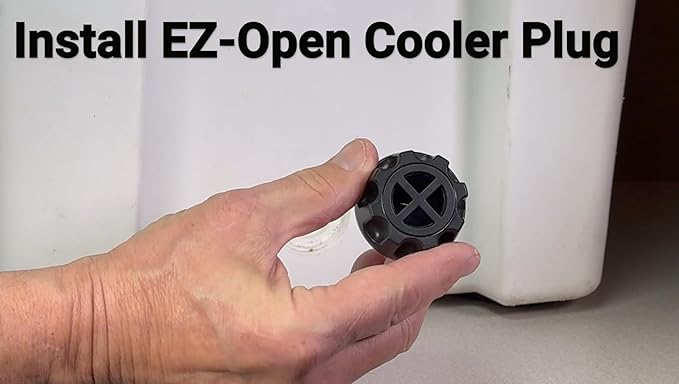 E-Z Open Cooler Plug Replacement for Yeti Cooler, RTIC Cooler, and - Includes Drain Plug with Pressure Release Bleed Valve. Don't get Your Cooler Stuck Shut When Full Any Longer. (2)