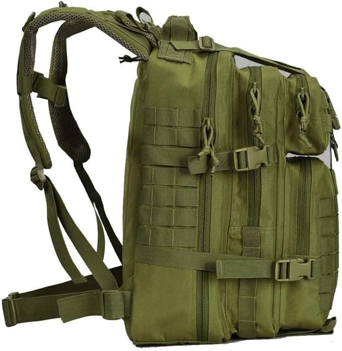 REEBOW GEAR Military Tactical Backpack for Men Large 34L Army 3 Day Assault Pack Molle Bag Backpacks (34L, Army Green)