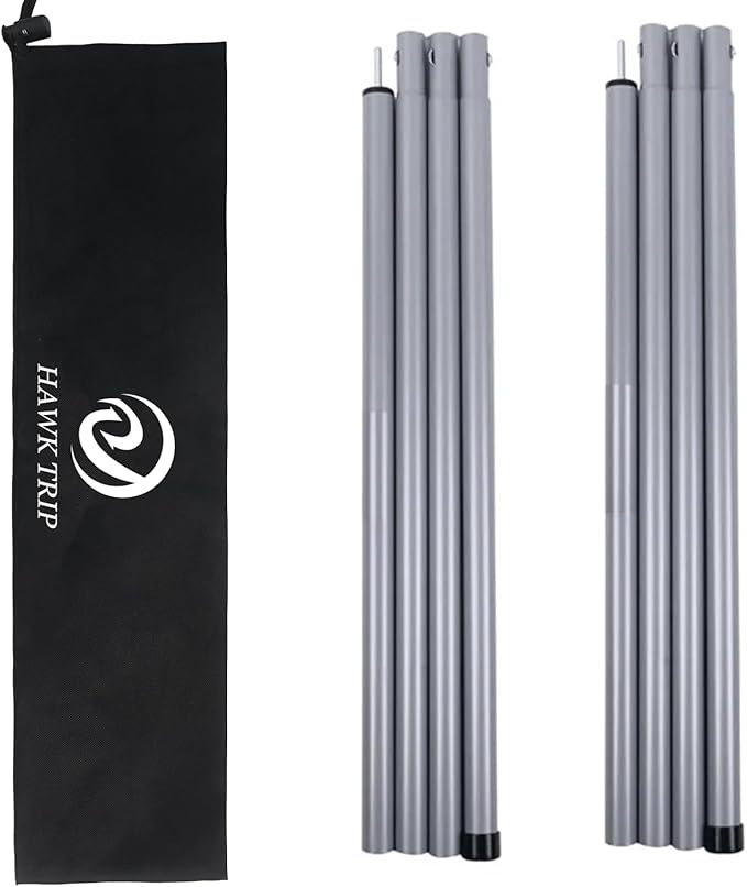 Camping Tarp Poles Tent Poles Adjustable for Tarp Canopy Awning Beach Shade (Dia 1.0"/Length 86.6")