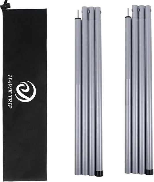 Camping Tarp Poles Tent Poles Adjustable for Tarp Canopy Awning Beach Shade (Dia 1.0"/Length 86.6")