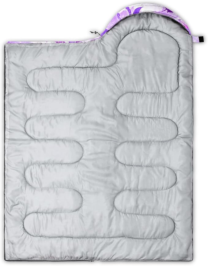 QOOMO Camping Sleeping Bags,3 Season Warm & Cool Weather,Lightweight,Waterproof Sleeping Bags for Adults & Kids,Traveling,and Outdoors,Camping Gear Equipment