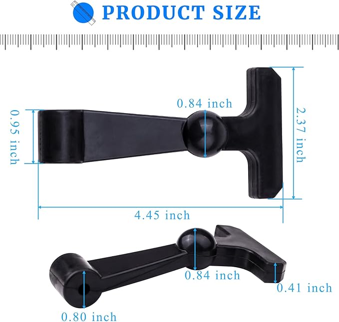 4 Pcs Heavy Duty Cooler Latches Replacement Compatible with YETI Tundra RTIC and Other Related Coolers Lid Latch Parts Accessories Ergonomically Improved Design Black