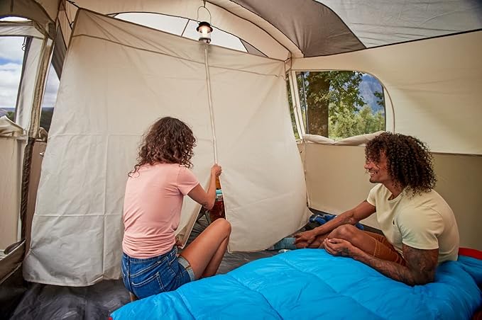 Coleman WeatherMaster 10-Person Camping Tent with Rainfly & Room Divider, Spacious Weatherproof Family Tent with Carry Bag
