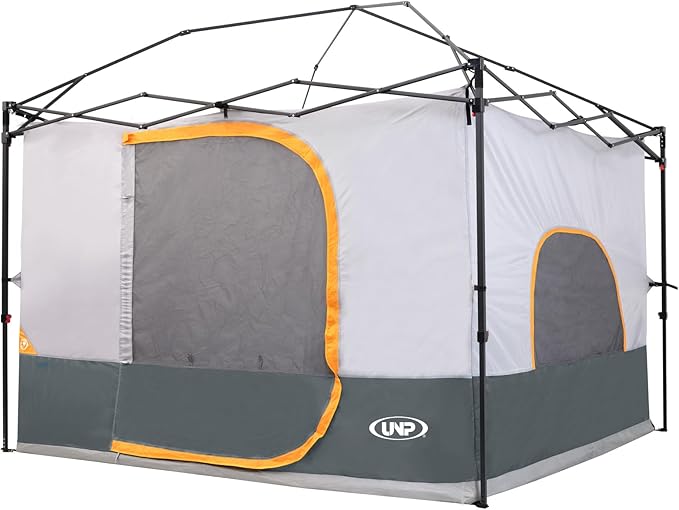 UNP Camping Canopy - Inner Tent - Side Tents - SUV Camping Cube for 10' x 10' Pop Up Canopies (Canopy Pole/Shelter NOT Included) (Gray-Inner Tent)