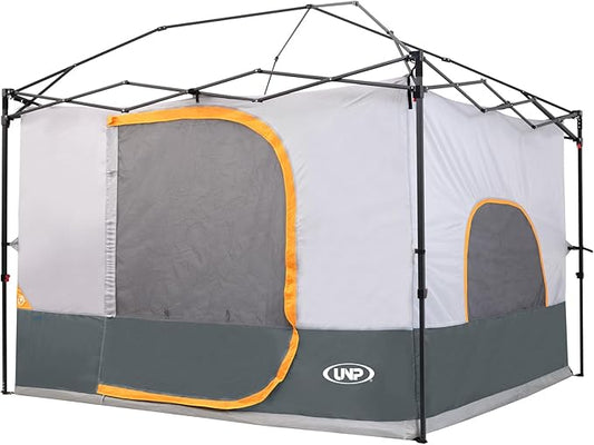 UNP Camping Canopy - Inner Tent - Side Tents - SUV Camping Cube for 10' x 10' Pop Up Canopies (Canopy Pole/Shelter NOT Included) (Gray-Inner Tent)