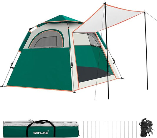 SAN LIKE Camping Tent 2/3/4 Person Instant Easy Pop Up Tents for Camping Lightweight Backpacking Tent Automatic Family Easy Set Up Tent,Portable Dome Tent for Camping Hiking Traveling